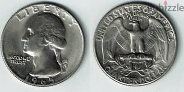 Quarter dollar 1965, Excellent condition