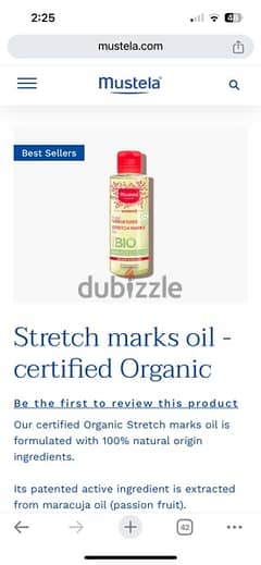 mustela oil for stretch marks