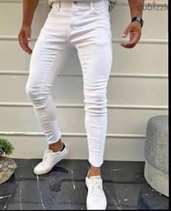 Bershka White jeans بنطلون جيتز ابيض 0