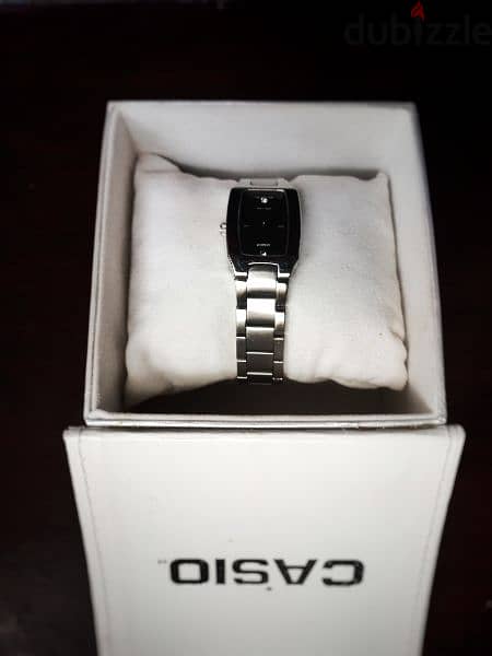 Casio womenś black dial stainless steel band watch -ltp-1165a 1