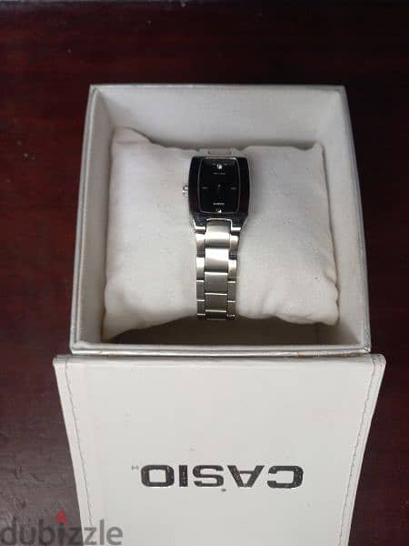 Casio womenś black dial stainless steel band watch -ltp-1165a 2