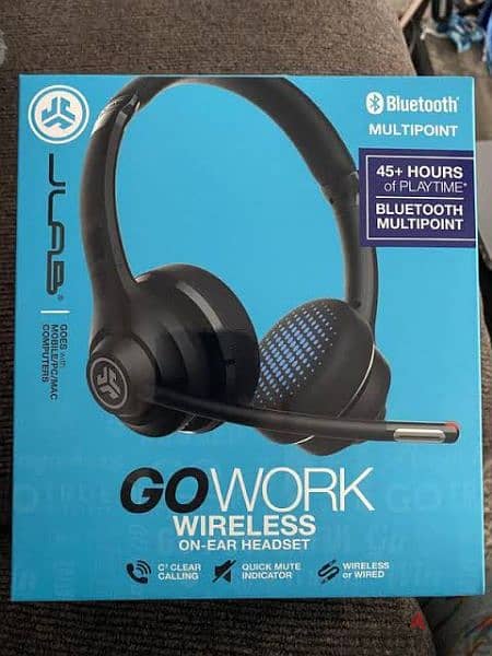 JLab Go Work Wireless Headsets with Microphone 1