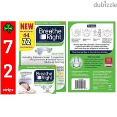 Breathe right nasal strips - 72 clear strips