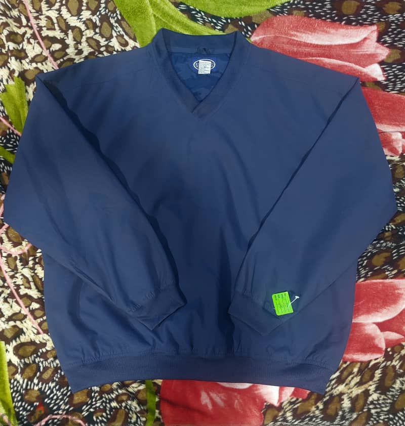 V. neck Windshirt from River's end size large color dark blue with inte 0