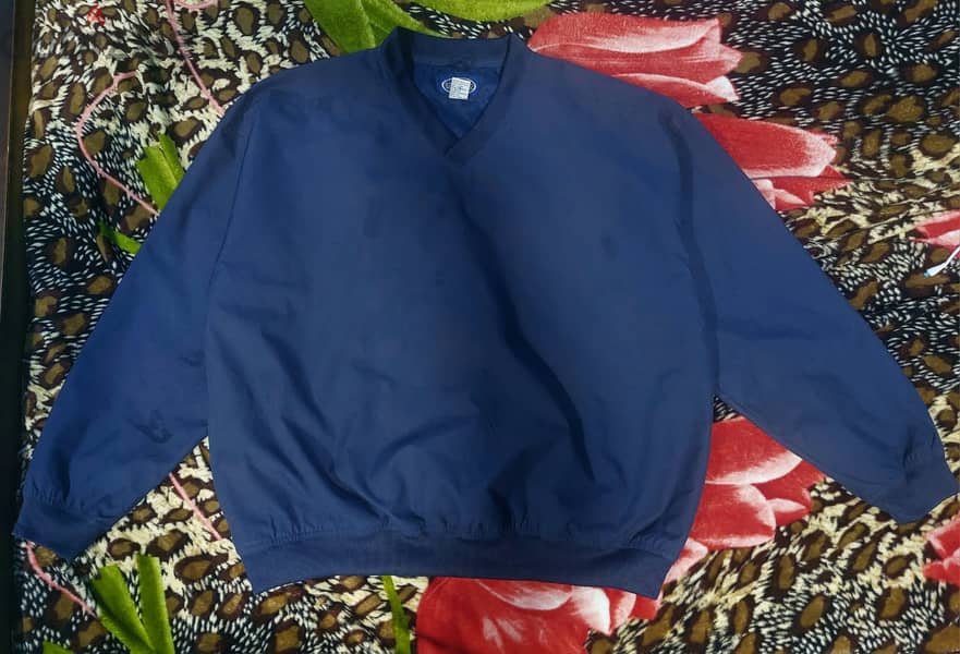 V. neck Windshirt from River's end size large color dark blue with inte 1