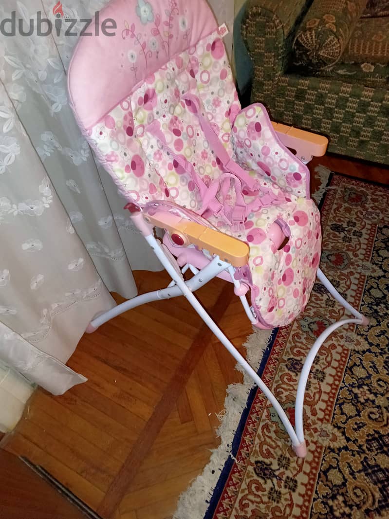 Baby High chair bright starts    كرسى عالى لأكل الأطفال برايت ستارتس 2