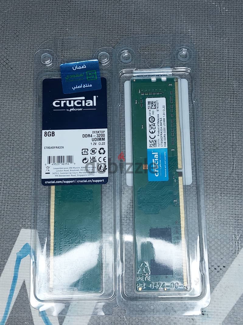 Ram Crucial 2*8 DDR4 3200 mhz CL22 2