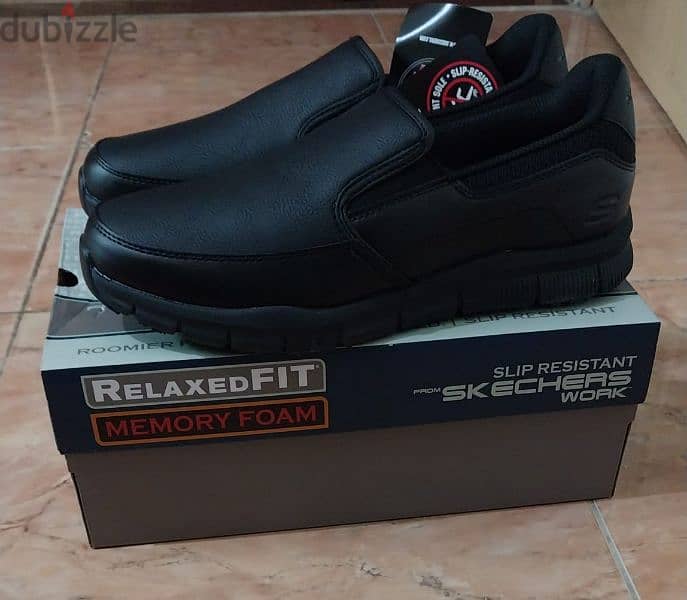 SKECHERS NAMPA FOR MEN IN COLOR BLACK SIZE 44 EU 7