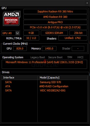AMD Radeon R9 380 GDDR5 4GB 7