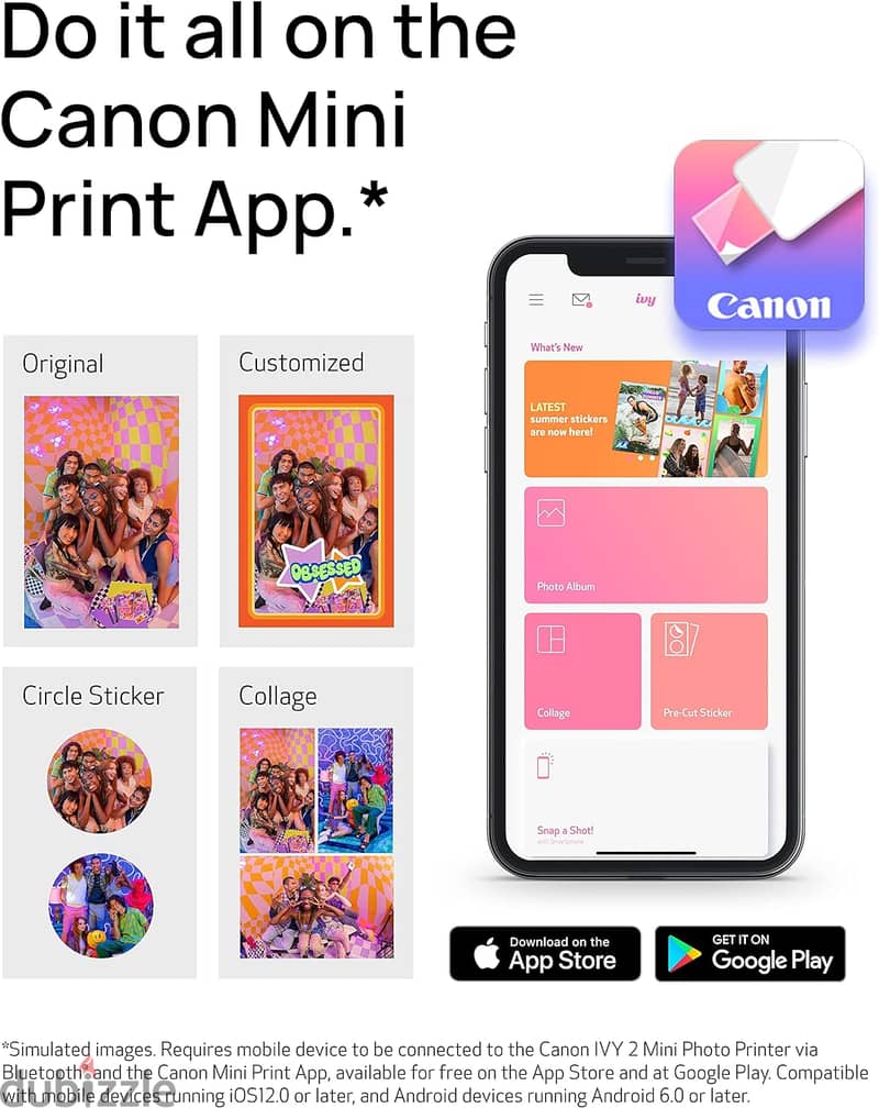 Canon Ivy 2 Mini Photo Printer, Print from Compatible iOS & Android 3
