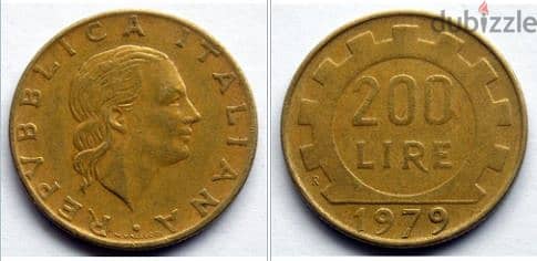 200 ليرة من دولة ايطاليا سنة 1979 1