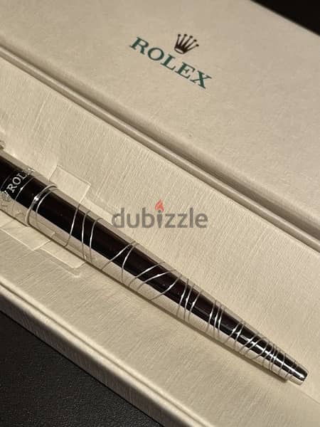 Rolex ballpoint-قلم جاف رولكس اصلي من البلاتين الفضي جديد لم يستخدم 8