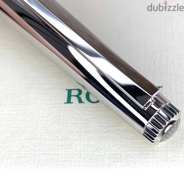 Rolex ballpoint-قلم جاف رولكس اصلي من البلاتين الفضي جديد لم يستخدم 9