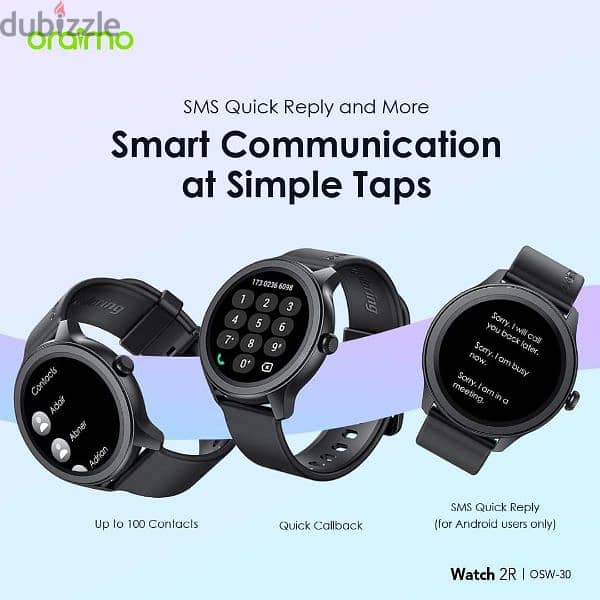 smart watches  oraimo ساعة اورايمو بمايك HD ows-30 5