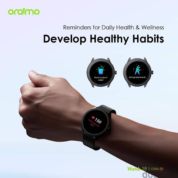smart watches  oraimo ساعة اورايمو بمايك HD ows-30 6
