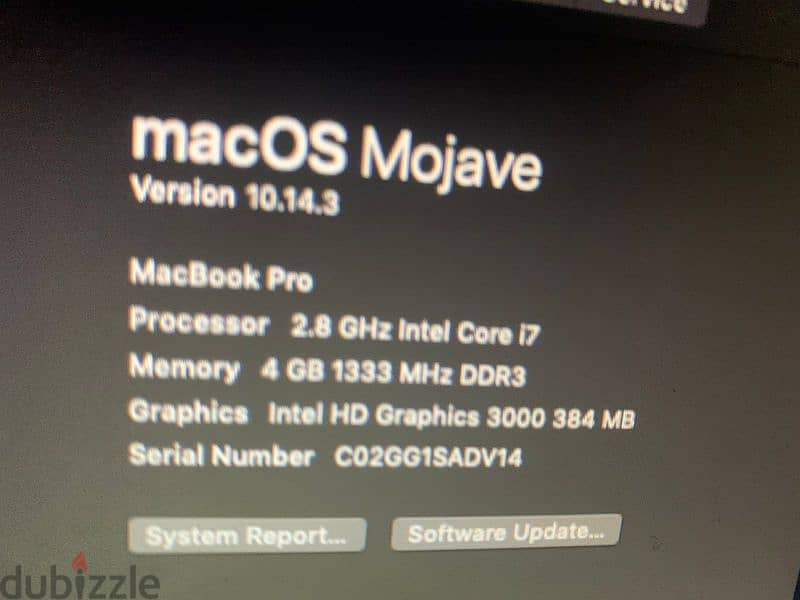 Macbook Pro Late 2011 i7 10