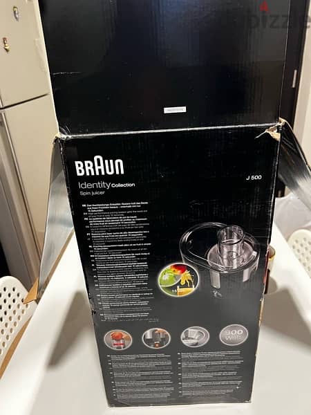Braun J500 Multiquick 5 spin juice extractor, black- WARRANTY INCLUDED 1