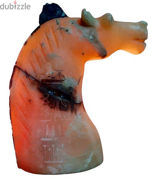 رأس حصان من حجر الرخام & نقش فرعوني بارز 3