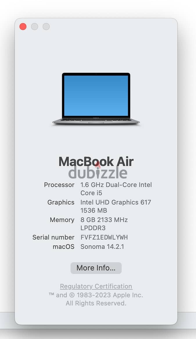 MacBook Air 2019 with charger / German Keyboard / RAM8GB / Silver 6