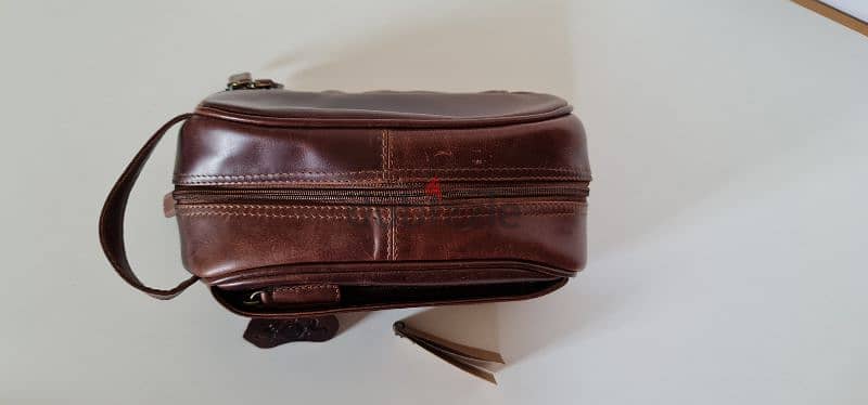 Original SID&VAIN Wash bag (Toiletry bag) genuine brown leather 2
