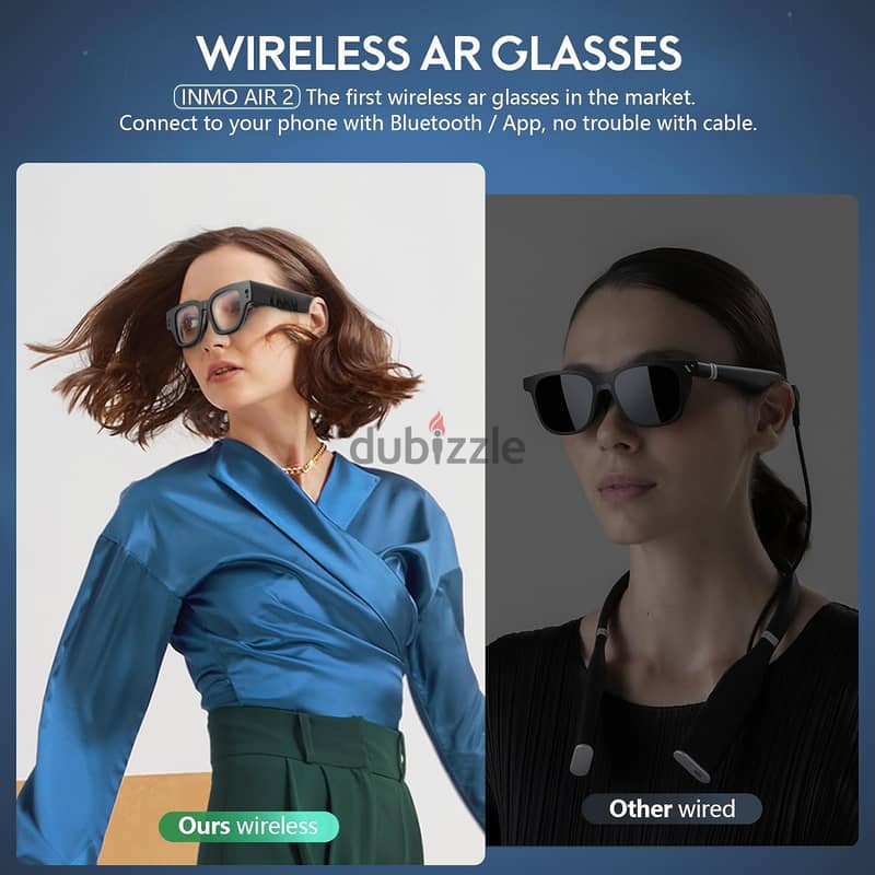 Inmo Air 2 AR Glasses Wireless, Smart ChatGPT AR Glasses with 1080P 2