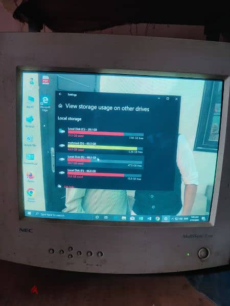 جهاز كمبيوتر HP كامل + شاشة NEC 17 بوصة 0