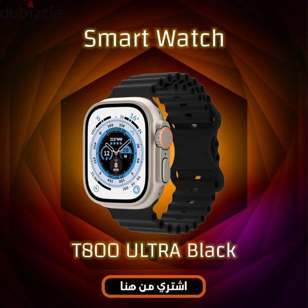 ساعة smart watch T800 ULTRA Black 0