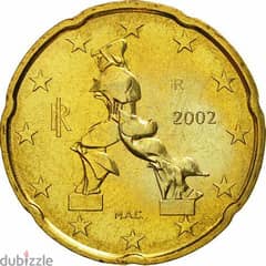 cent euro 2002 mac error coin عمله نادره جدا وغاليه جدا 0