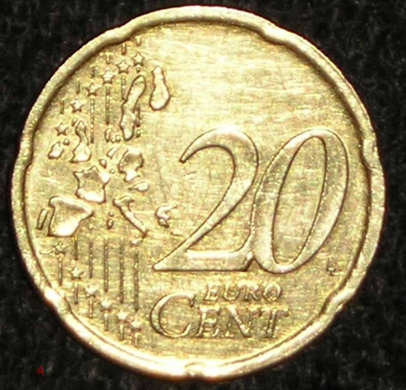 cent euro 2002 mac error coin عمله نادره جدا وغاليه جدا 1