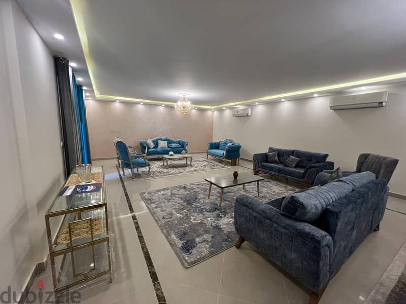 Furnished Ground Apartment For Rent In Zayed Regency - ElSheikh Zayed 1