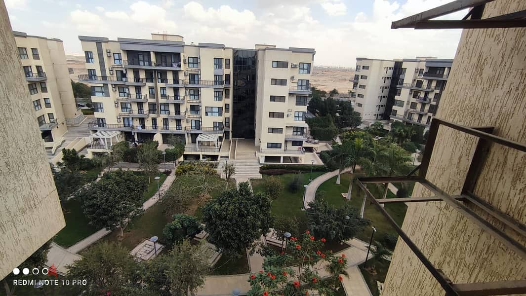 For rent apartment 143m in B8, the most beautiful stages of Madinaty View Wide Garden 1