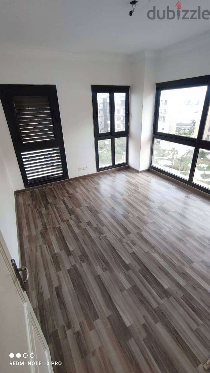 For rent apartment 143m in B8, the most beautiful stages of Madinaty View Wide Garden 4