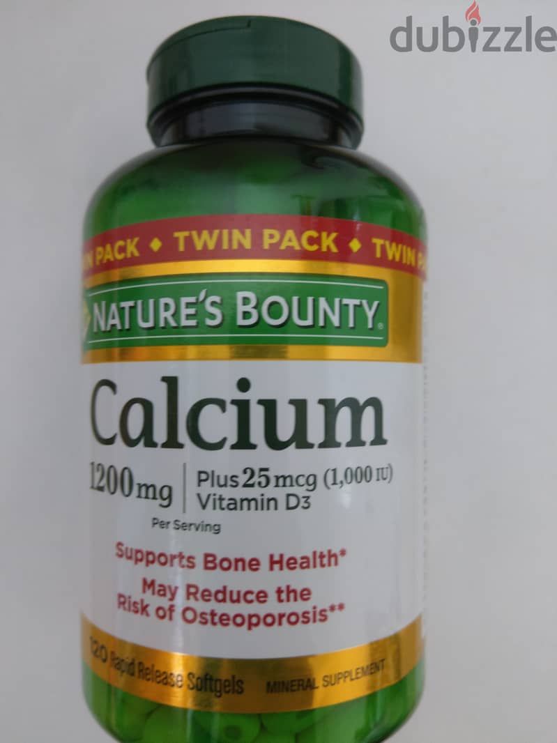 Nature's Bounty Calcium 1200 mg With Vitamin D3, Bone Health & Immune 0