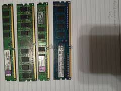 DDR3 and DDR2 rams used like new