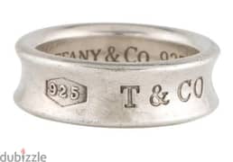 Tiffany and Co 1837 Silver 925 band ring ( pre owned) size 18 0