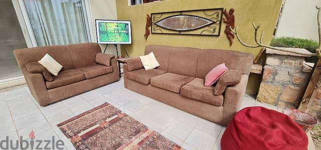 Sofas set of 2 طقم كنب