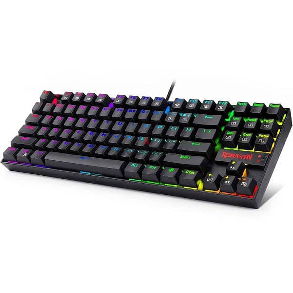 Redragon K552 KUMARA Rainbow Mechanical Gaming Keyboard – Red Switch 0