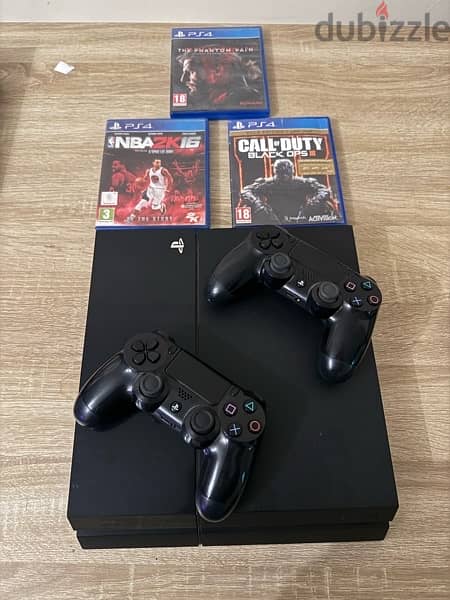 PS4 1TB with 2 controllers and 3 original disc games 2