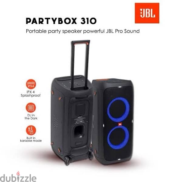 JBL Partybox 310 sealed with warranty جديده بالكرتون وبالضمان لم تفتح 1