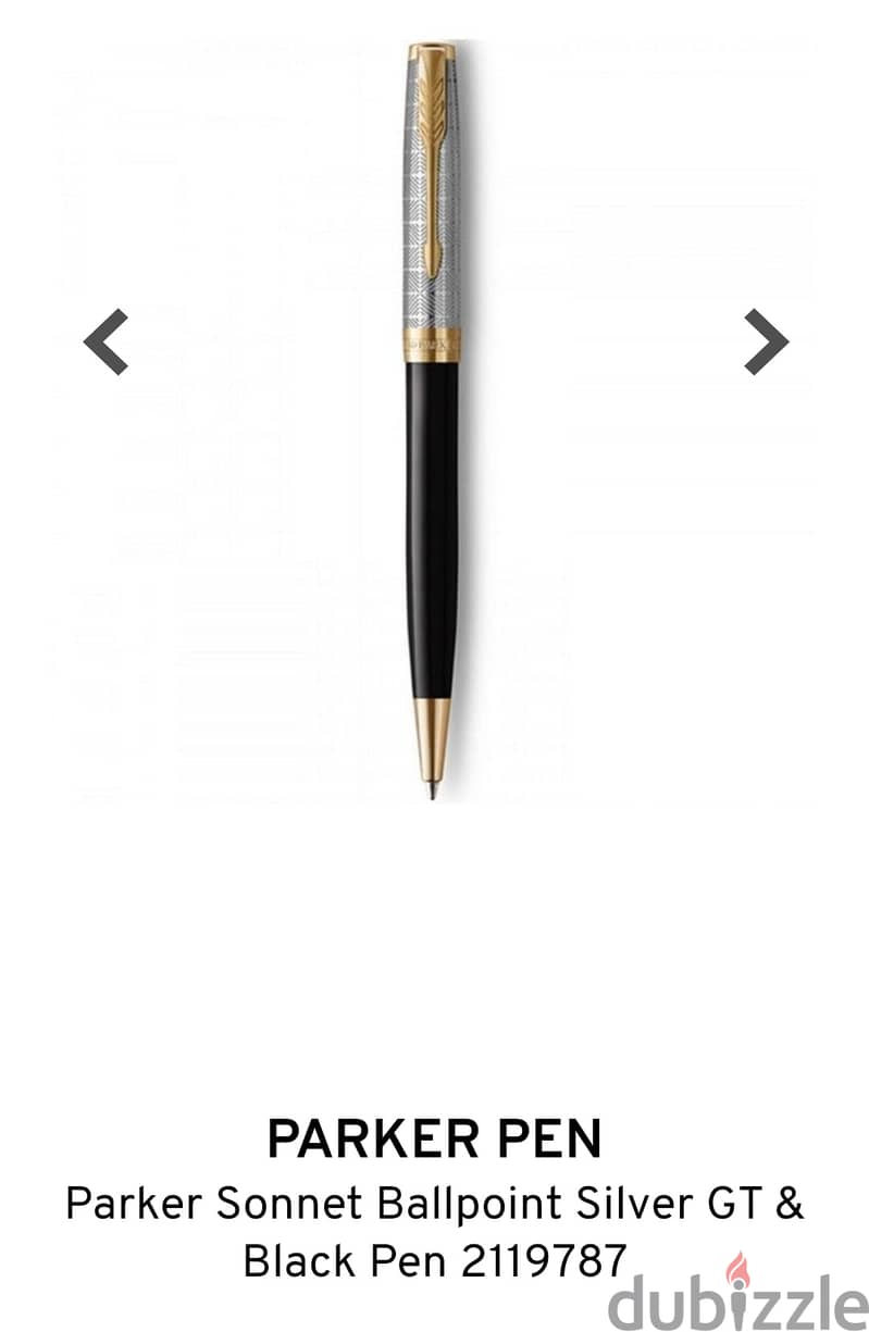 قلم باركر امريكي سيلفر - اسود 2