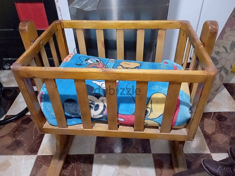 سرير اطفال خشب زان 2