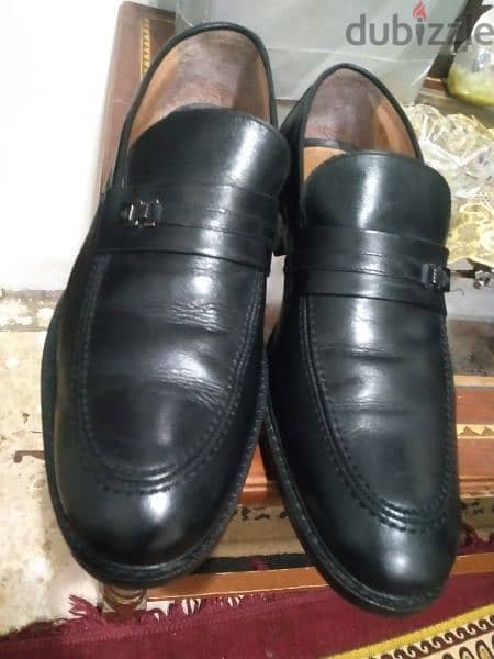 حذاء كلاسيك رجالي براند جلد طبيعي مقاس 44 4