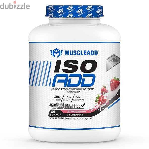 muscle add iso protein strawberry milkshake flavor 60 serving 0