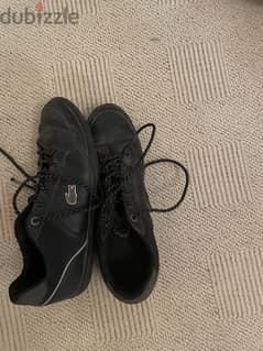 black lacoste shoes + reflective black laces 0