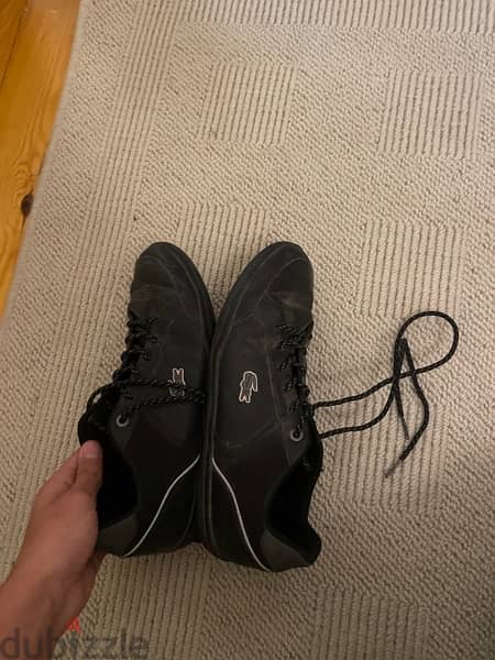 black lacoste shoes + reflective black laces 1