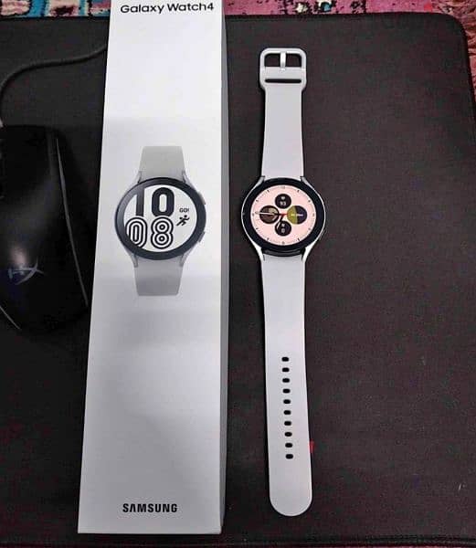 Samsung watch 4 silver 44mm + local warranty 0