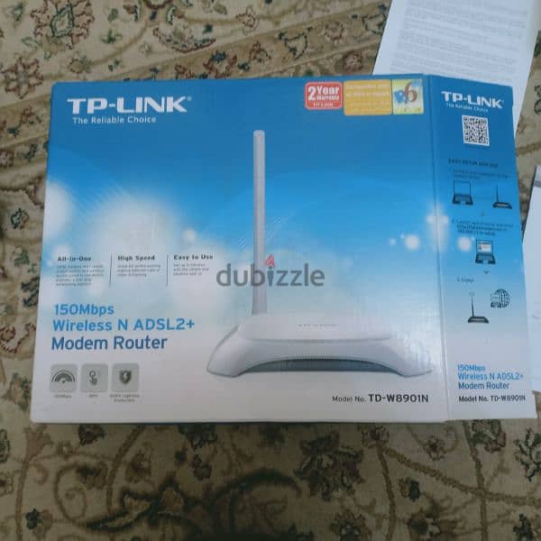 جهاز متعدد الاستخدام  موديم راوترTP Link TD‎-W8901N 150 ADSL2 اللاسلكى 7
