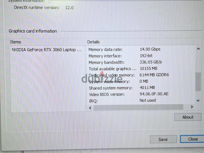 لابتوب Acer Nitro 5 Gaming RTX 3060 6