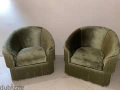 Selling 2 Fringed Armchairs