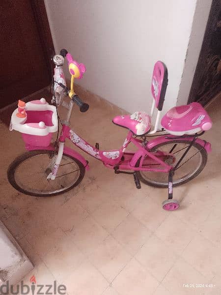 دراجة ماركة سعودي (بانوير)  لون بينك بناتي 0